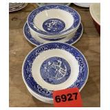 11 Pcs Willow Ware