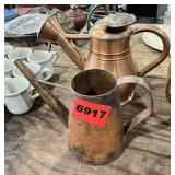 2 Copper Watering Cans