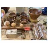 14 Pcs Wooden Serveware