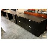 3 Pc Desks & File Cabinet