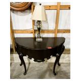 Half Moon Table W/ Lamp