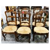 Vintage Ladder Back Chairs Set Of 6