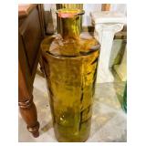 2 Oversize Vases 1 Amber 1 Green Made In Spain