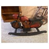 Handcrafted Wooden Rocking Motorcycle