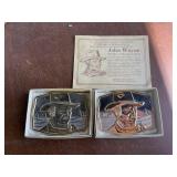 John Wayne 'Man of the West' belt buckles
