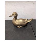Brass duck Sculpture, Cottage Decor