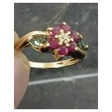 14k women's ring with stones