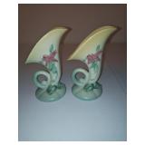 pair of vintage Hull pottery vases.
