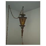 Vintage MCM hanging swag lamp