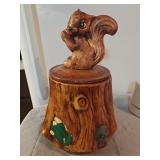 A huge vintage squirrel cookie jar