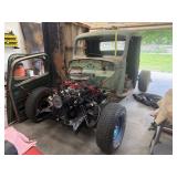 1935 Ford Truck Cab and Frame with Engine and Components