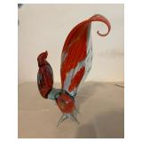 Murano-Style Blown Glass Rooster