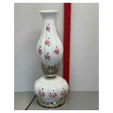 vintage electric milk glass lamp