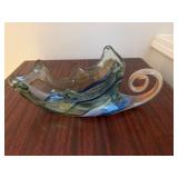 Sooner Glass Artwork in Handcrafted Shape with Label