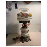 Glass Lamp with flower design