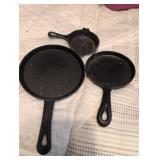 Wagner cast iron miniature skillet/ashtray and other cast iron