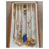  Bundle of Assorted Necklaces with Wooden Organizers Included