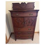 Antique Dark Wood Dresser