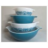 Pyrex Cinderella Amish Butterprint Mixing Bowls 442 and 444