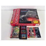 Sega Genesis with Games and Controllers
