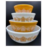Pyrex Butterfly Gold Mixing Bowl Set