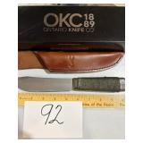 OKC Hunting Knife 5" Blade w/Sheath NIB