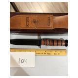 KA-Bar USMC 1217 Knife w/Sheath NIB
