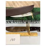 USMC Raiders V44 Bowie Knife w/Sheath NIB