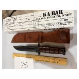 KA-Bar 02-9121 USMC Vietnam Mem Knife w/Sheath NIB