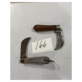 1 Sabre & 1 MKlein Hook Bill Knives