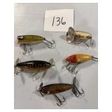 1 Jitterbug, 1 Baby Lucky 13, 3 other Lures