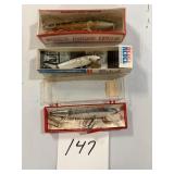 1 Rebel, 1 Devils Horse, 1 Jointed Redfin Lures