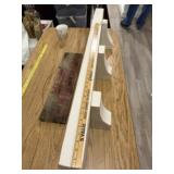 4ft White Heavy White Shelf & Christmas Sign