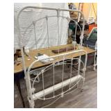 White Wrought Iron Twin Bed Frame w/Rails