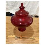 Red Covered Urn