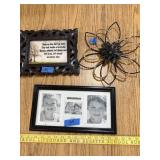 2 Picture Frames & Flower Decor