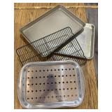 2 Sheet Pans, Wire Rack, Pan