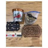 Dominoes, Trivets, Misc Hardware, Bird Bucket