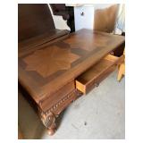 Inlayed Coffee Table w/Glass Top