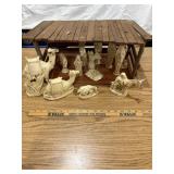 Ceramic Nativity Scene w/Manger