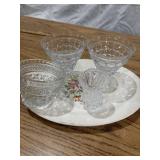 Platter and Asst Glasssware