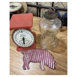 Scales, Pig and Lamp Base