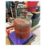 Red Vintage Coal Oil Can