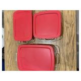 3 Pyrex with Covers