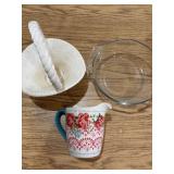Pioneer Woman Small Pitcher, Basket Bowl