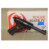 Ruger Mark IV Target Pistol In .22 Long Rifle Caliber,