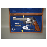 Smith & Wesson Model 57 Nickel Revolver In .41 Magnum Caliber,