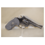 Smith & Wesson Model 34 (Kit Gun) Double Action Revolver In .22 Long Rifle Caliber, Old Flat Latch,