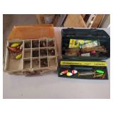 Fishing Tackle Assortment in Tackle Boxes