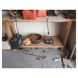 Cast Iron Cauldron with Metal Handle and Two Batteries